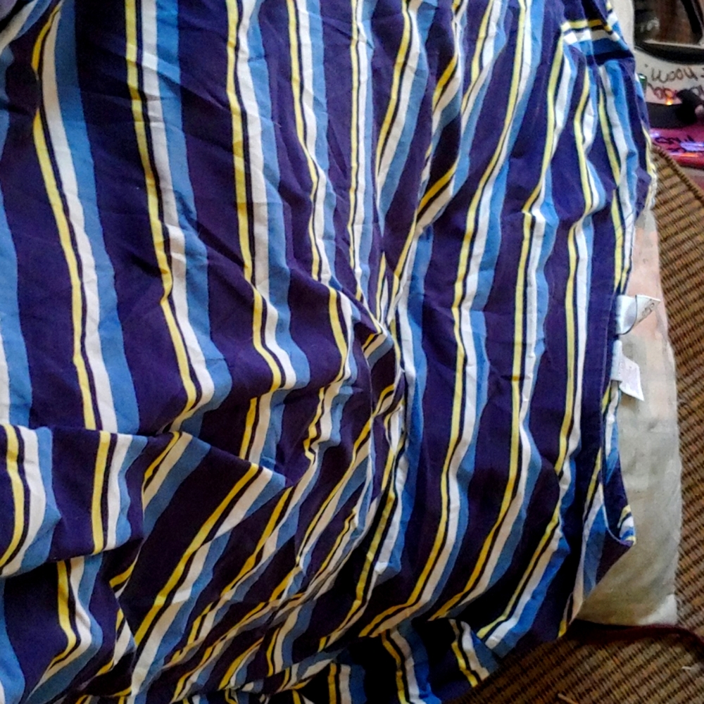 Light blue, white, & yellow stripes